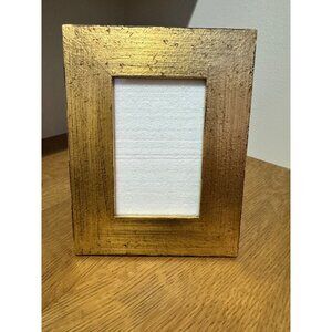 Pottery Barn Gold-Tone Wood Picture Frame With Black Velvet Back
